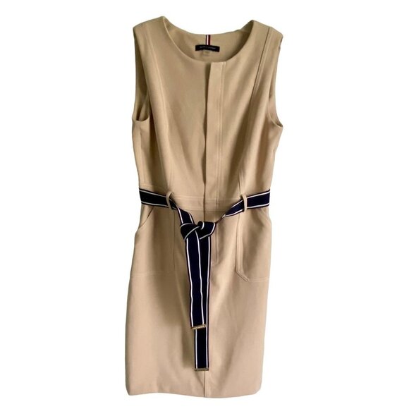 Tommy Hilfiger Sleeveless Scuba Crepe Dress with Front Zipper Pockets Size 4 - Picture 2 of 10